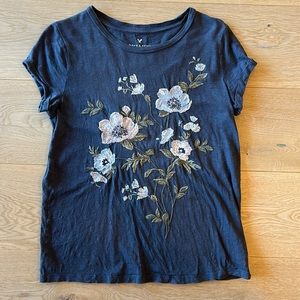 American Eagle Outfitters Embroidered Tee